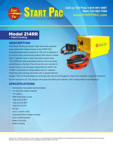 Model 214RR Repeated Jump Starter