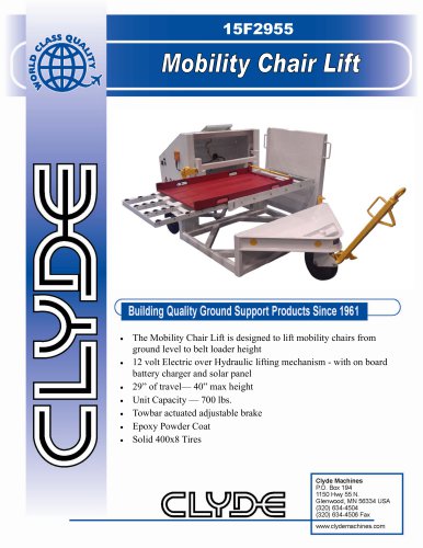 Model 15F2955 Mobility Chair Lift