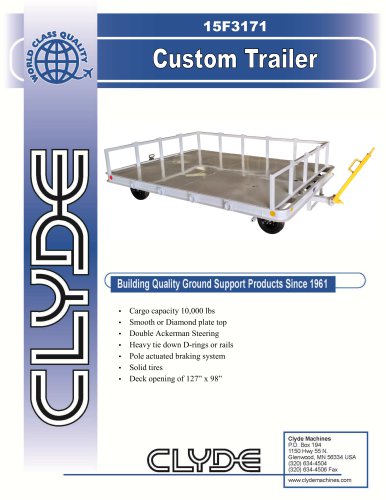 Model 15F3171 Custom Trailer