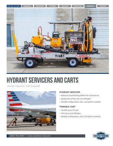 Hydrant servicers and carts