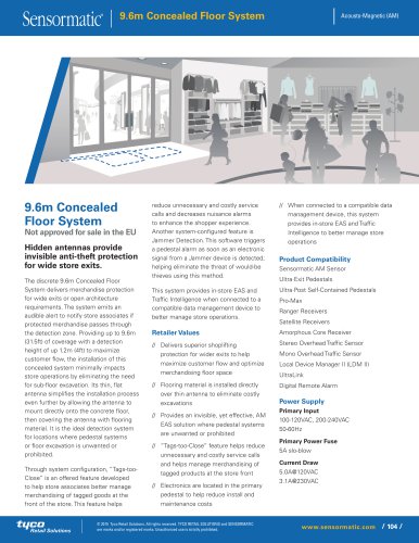 9.6m Single Concealed Floor System