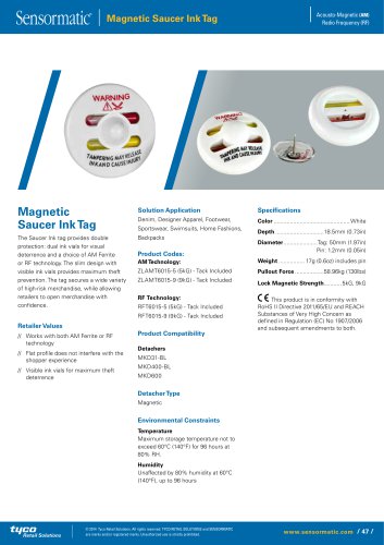 Magnetic Saucer Ink Tag