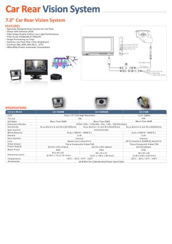 7.0” Car Rear Vision System