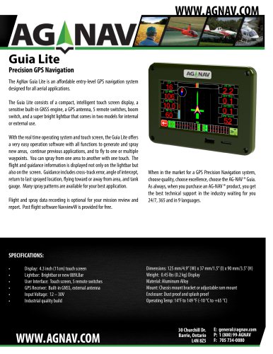 Guia Lite Precision GPS Navigation