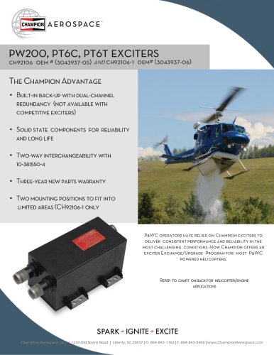 pw200, pt6c, pt6t exciters