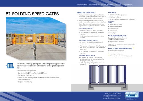 2016 BI-FOLDING SPEED GATES