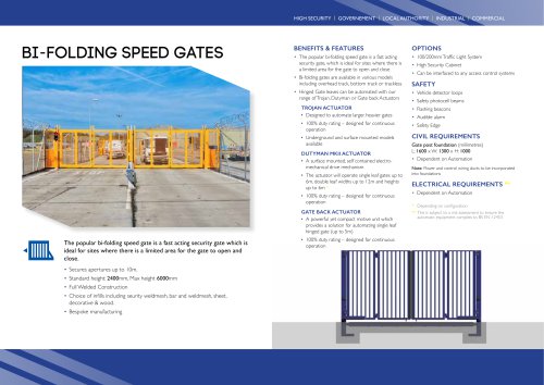 BI-FOLDING SPEED GATES