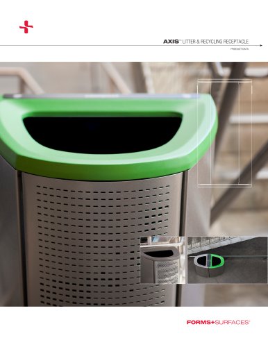 Axis Litter & Recycling Receptacle