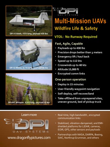 Multi-Mission UAVs Wildfire Life & Safety