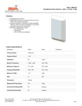 Broadband Panel Antenna, 1.625 - 2.5 GHz, 12 dBi