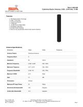 Cylindrical Sector Antenna, 2.025 - 2.070 GHz, 12 dBi