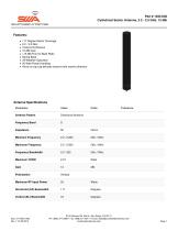 Cylindrical Sector Antenna, 2.2 - 2.5 GHz, 12 dBi