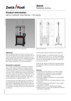 Servo-hydraulic load frames – HA series