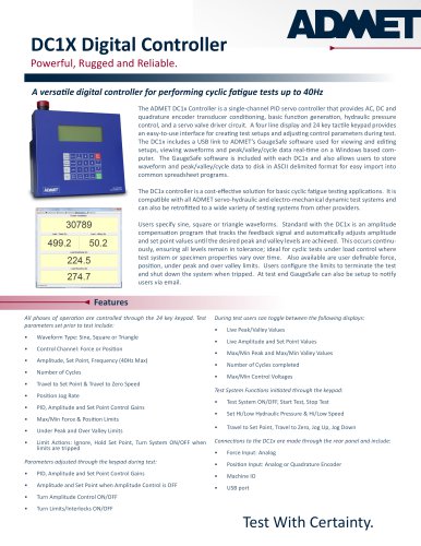 DC1x Digital Controller Brochure