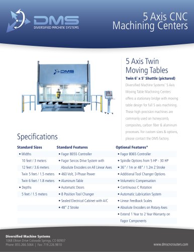 5 Axis Twin Moving Tables