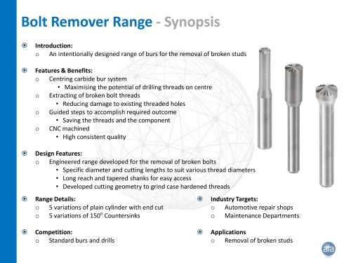 Bolt REmover Range