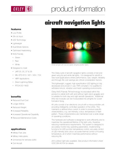 Aircraft navigation lights