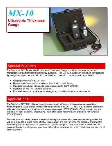 MX-10 Thickness Gauge