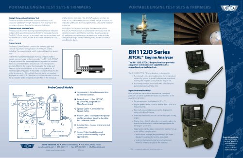 BH112JD Series JETCAL®  Engine Analyzer