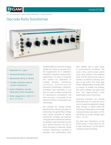 Decade Ratio Transformer