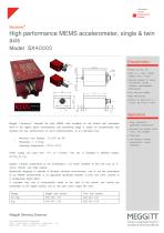 High performance MEMS accelerometer, single & twin axis Model SX40000