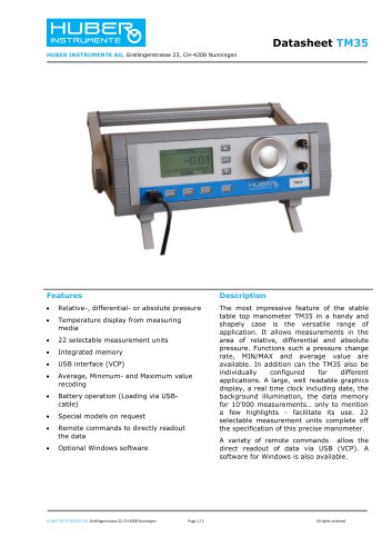 Tabletop Calibrator TM35