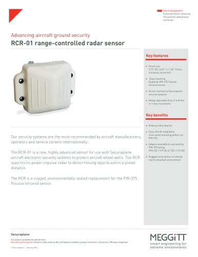 RCR-01 range-controlled radar sensor