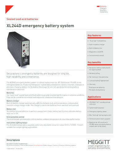 XL244D emergency battery system