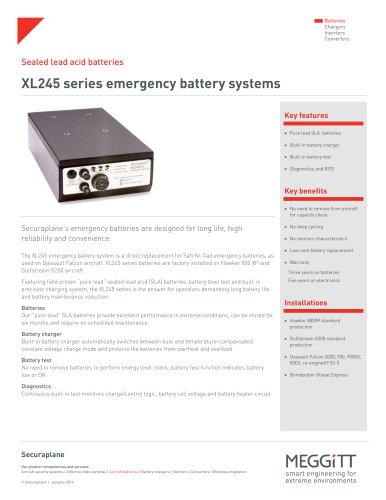 XL245 series emergency battery systems