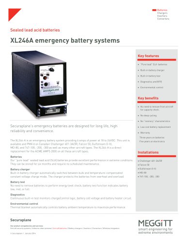 XL246A emergency battery systems