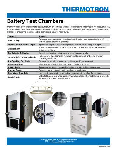 Battery Test Chamber