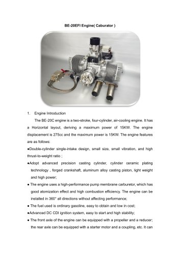10 - 50hp piston engine BE-20C