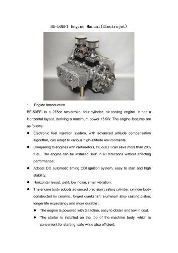 10 - 50hp piston engine BE-50EFI