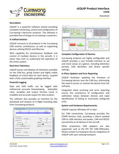 cEQUIP Product Interface