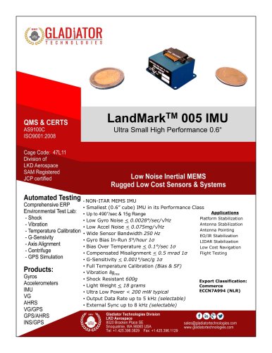 LandMark™005 IMU