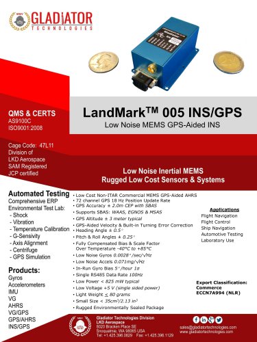 LandMark™005 INS/GPS