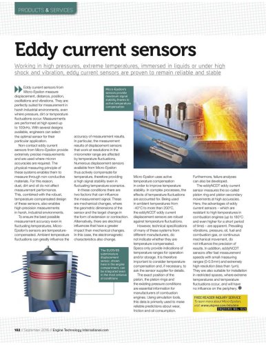 Eddy current sensors