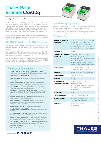 Thales Palm Scanner CS500q