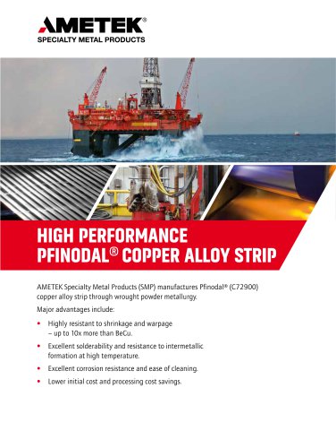 High performance Pfinodal® copper alloy Strip