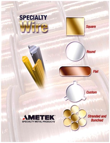 Shaped wire Catalog