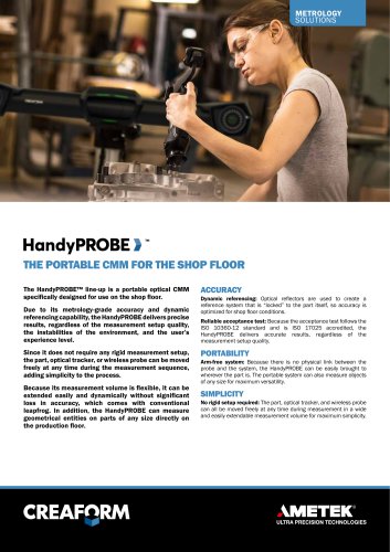 HandyPROBE - THE PORTABLE CMM FOR THE SHOP FLOOR