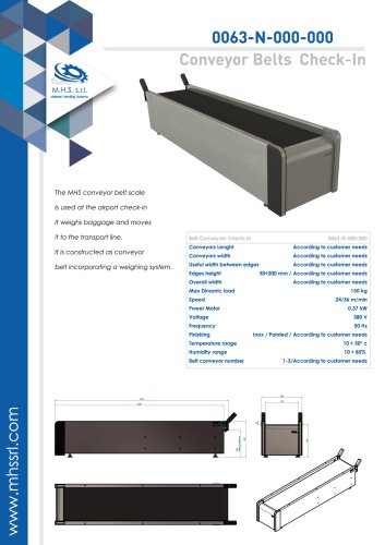 Belt Conveyor Check-In  0063-N-000-000