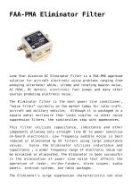 FAA-PMA Eliminator Filter