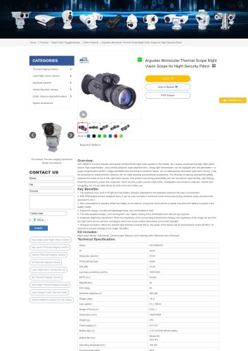 Argustec Monocular Thermal Scope Night Vision Scope for Night Security Patrol