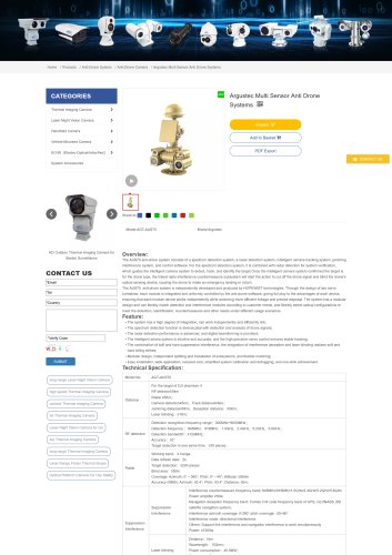 Argustec Multi Sensor Anti Drone Systems