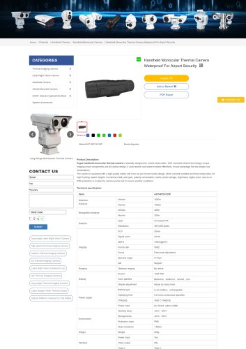 Handheld Monocular Thermal Camera Waterproof For Airport Security