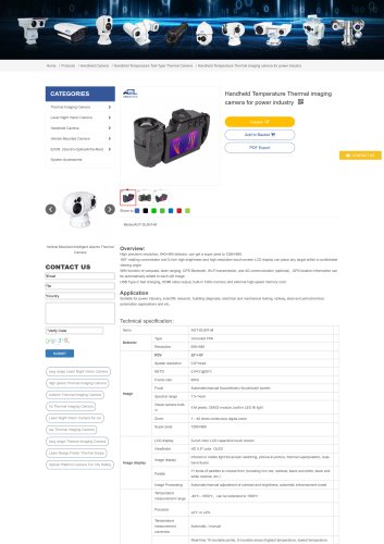 Handheld Temperature Thermal imaging camera for power industry