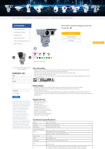 HD Outdoor Thermal Imaging Camera for Forest fire