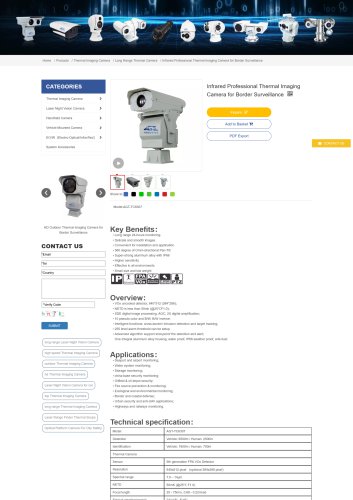 Infrared Professional Thermal Imaging Camera for Border Surveillance