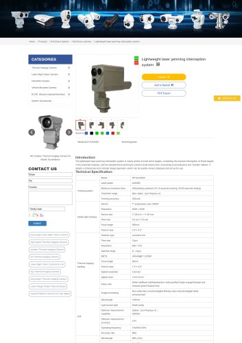 Lightweight laser jamming interception system